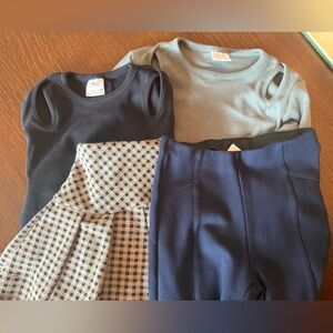 Zara Girls Size 9 Clothing Bundle Tops Skort Ponte Pants Shoulder Cutout